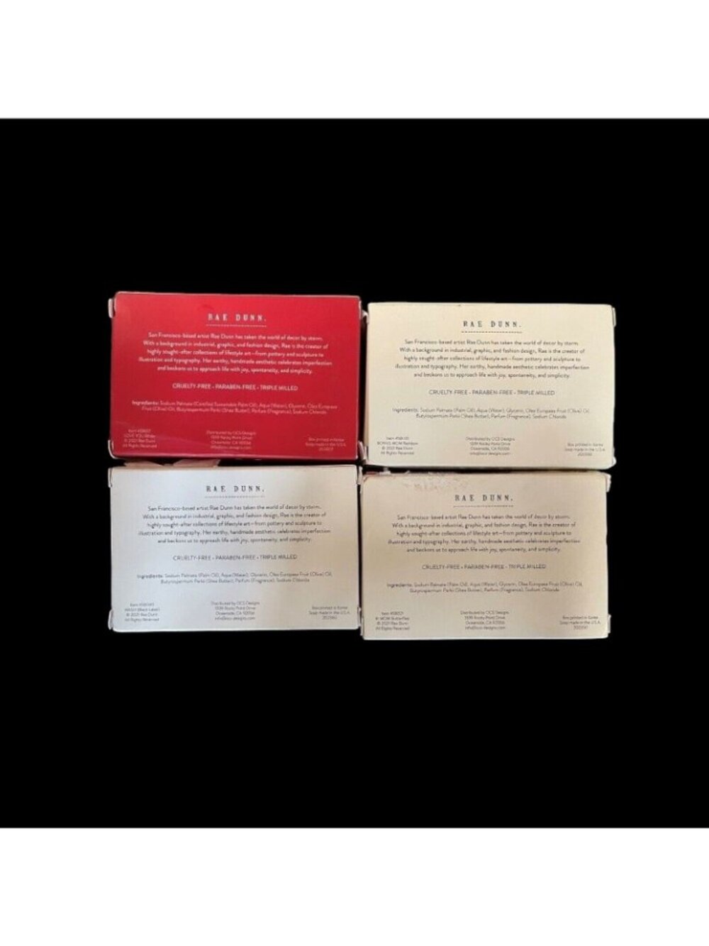 Rae Dunn Hand & Body Citrus Bar Soaps Set of 4 Brand New In Box - Picture 2 of 2